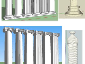 欧式建筑构件罗马柱子SU模型设计素材 其他模型模型大全 16975964